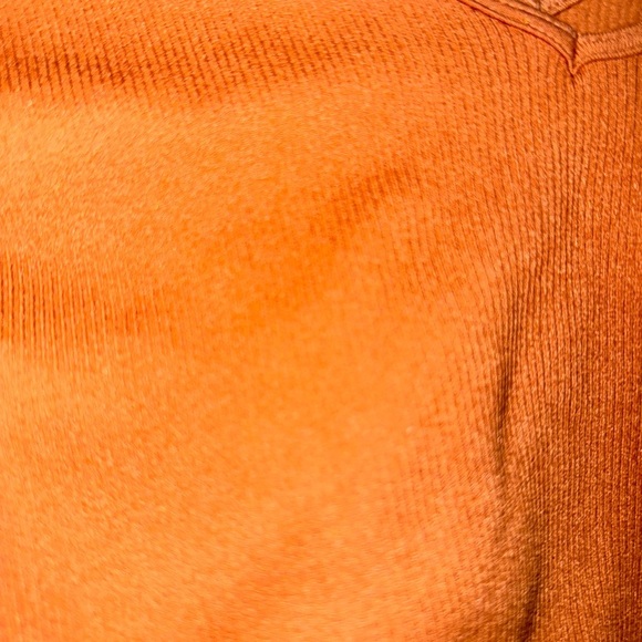 2/$15 Elegant Brown V-Neck Long Sleeve Blouse - Picture 2 of 3